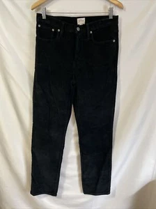 J Crew 9” Vintage Straight Corduroy Pants Black  size 29 - Picture 1 of 16