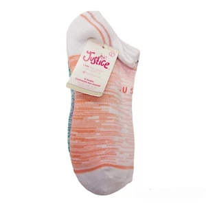 6 Pairs Justice Girls Cushion No Show Socks-4-10-Multi Color - Picture 1 of 7