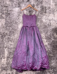 Vintage Jessica McClintock Gunne Sax Dress XS Purple Fairy Shimmer Corset Formal - Picture 1 of 6