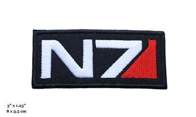 Mass Effect N7 Logo Embroidered Iron On Patch - Image 1 of 2
