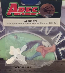 AresAZSH1370 Tail Rotor Blade/Propeller[4pc]:Chronos CX 100 NewInPackage USAShip - Picture 1 of 2