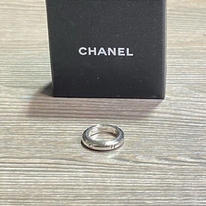 Chanel 925 Sterling Silver, Chanel Logo Ring, Size 6.5 - Picture 1 of 10