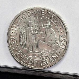 1936 Rhode Island Comm Silver Half Dollar - Ch BU (#59849-L) - Picture 1 of 8