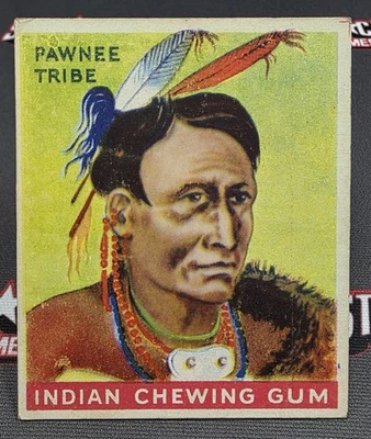 1933 Goudey Indian Chewing Gum - Pawnee Tribe (Chief) #11 Series of 48 - Image 1 of 4