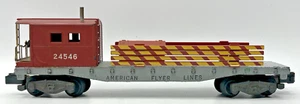American Flyer S Gauge 24546 AFL Work Caboose w/Striped Fences - Picture 1 of 11