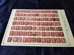 Großbritannien Set 1864 Penny rote Briefmarken - A/A bis G/L komplett - R46 - Bild 1 von 1