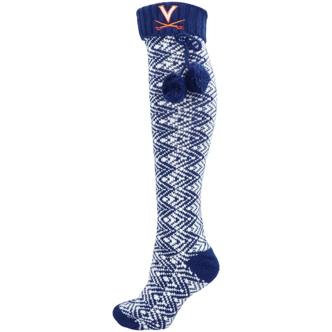 Women's ZooZatz Virginia Cavaliers Geometric Thigh High Socks Cover
