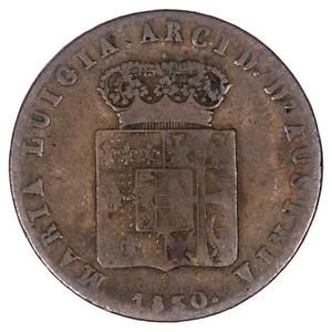 Italie 5 Centesimi 1830 Marie-Louise d'Autriche Milan pièce de monnaie cuivre - Imagen 1 de 2