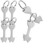 6Pcs Alloy Trolley Tokens Key Ring for Shopping Carts