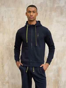 BLAUER UOMO FELPA FULLZIP CAPPUCCIO COT. GARZATO art 25SBLUF02188 mod CARDINTON - Picture 1 of 10