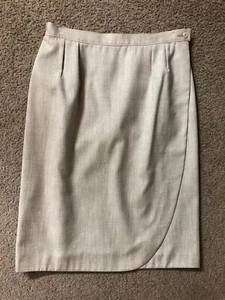 Pendleton Country Sophisticates Wrap Skirt Sz 10 Midi Poly/Silk Beige Vintage - Picture 1 of 11