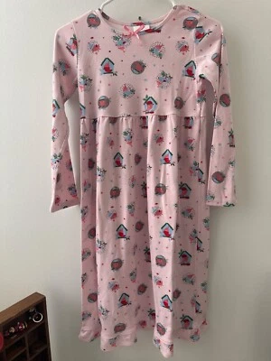 Hanna Andersson Girls Pink Holiday Nightgown Size 140 100% Polyester - Image 1 of 4