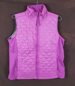 Caribbean Joe Vest Pink Quilted Full Zip Womens Size Petite M - Picture 1 of 10