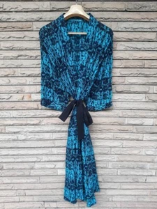 Vestido largo de algodón puro kimono túnicas para mujer kimonos vestidos de noche CMO1004 - Imagen 1 de 8