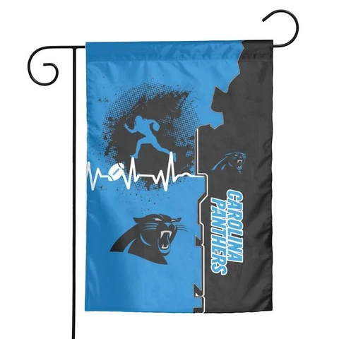 Heartbeat Sports Style Carolina Panthers 2-Sided Outdoor Garden Flag 12 X18in Cover
