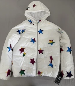 R|88| By S.Rothschild Puffer Jacket Girls/Youth Size XL (16) White/Stars - Picture 1 of 6