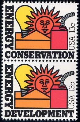 Scott #1724a (1723-24) Energy Conservation & Development Pair of Stamps - MNH - Image 1 of 2