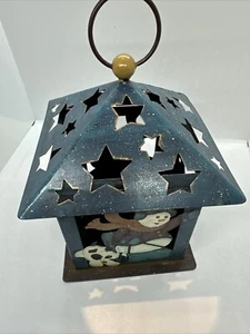 Rare Elaine Thompson Snowman Lantern Snowkins Collection Tea Light Candle - Picture 1 of 16