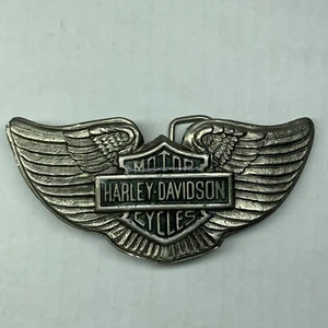 VTG Harley Davidson Belt Buckle, Eagle Wings Bar and Shield, Koleaco, Dallas TX - Picture 1 of 11