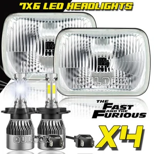 For Chrysler Cordoba 1980-83 Pair 7x6" Square LED Headlights Hi/Lo Beam DRL Lamp - Picture 1 of 15