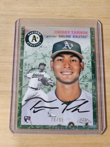 2023 Topps Chrome Platinum Anniversary Freddy Tarnok RC Green Toile /99 - Bild 1 von 2