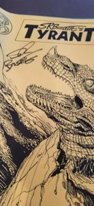 TYRANT Print, NM, 1994, signed by Stephen Bissette, T-rex, yellow - Picture 1 of 2