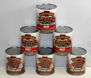 KEYSTONE ALL NATURAL Beef & Ground Beef 6 cans mixed - 28 OZ each 168 oz total  - Picture 1 of 7