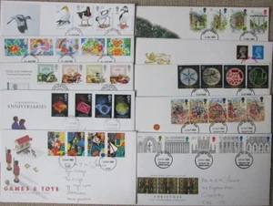 GB Stamps 9 Commemorative & 1 Definitive First Day Covers from 1989 - Picture 1 of 7