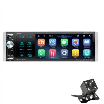 Single Din Car Stereo Bluetooth MP5 Player 5.1in Radio Carplay Touch Screen FM — 第 1/4 张图片