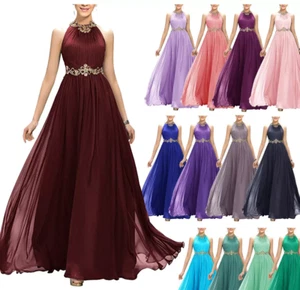 NEW Evening Formal Party Ball Gown Prom Bridesmaid Long Host Beaded Dress LLY016 - Picture 1 of 26