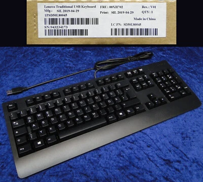 LENOVO Traditional USB Keyboard 00XH702 BK - Tastatur QWERTZ Deutsch - Bild 1 von 4