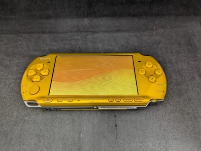 B753 Sony PSP 3000 console Bright Yellow Handheld system Japan w/memory fx - Image 1 of 4
