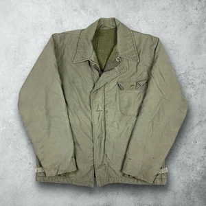 Chaqueta de Colección Marina de los Estados Unidos A-2 Clima Frío Permeable Drab Abrigo Militar 46 - Imagen 1 de 12