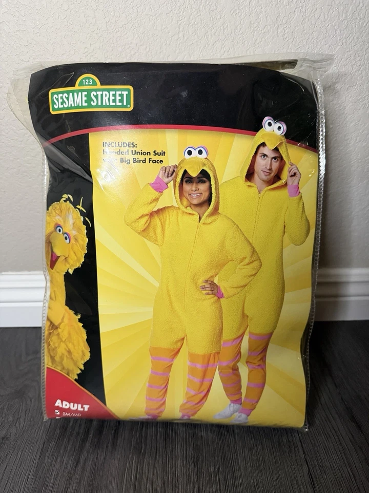 Sesame Street Big Bird Adulto Talla S/M Disfraz Mono Una Pieza Halloween  Foto 1 de 1