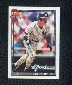 1991 TOPPS 10 HITS #100 DON MATTINGLY NEW YORK YANKEES - Picture 1 of 2