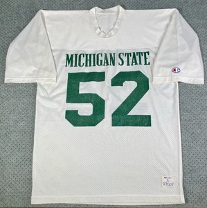 Vintage 80er Champion Michigan State #52 Fußball Trikot Herren Large - Bild 1 von 6