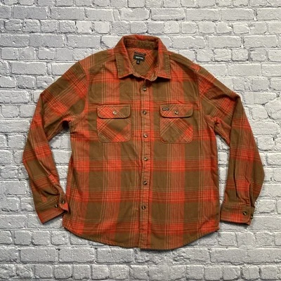 Brixton Bowery Franela Ajuste Estándar Para Hombre L Rojo Marrón Cuadros Western Biker Tareas Foto 1 de 4