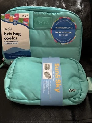 Lote de 2 Fit & Fresh Bolsa de Cinto Cooler Forro À Prova de Vazamentos e Bolsa Sun & Sky Fanny Pack - Imagem 1 de 4