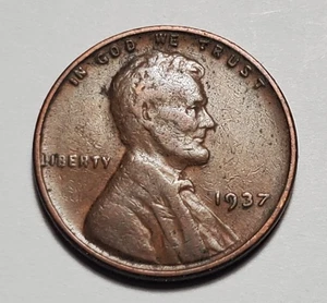 1937 P LINCOLN WEIZENPFENNIG #P2121 - Bild 1 von 2