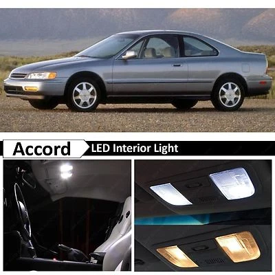 Kit de paquete de luces interiores LED blancas para Honda Accord 1994-1997 Foto 1 de 4