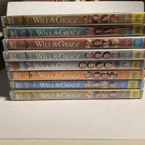 Will And Grace DVD Complete Seasons 1-8 1 2 3 4 5 6 7 8 Region 4 GC Free Post - Picture 1 of 5