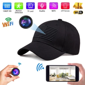 Cappello berretto baseball 4K 1080P wireless WiFi mini telecamera di sicurezza videoregistratore DVR - Foto 1 di 9