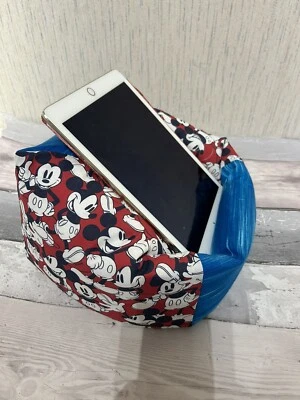 XL Beanbag lap Cushion IPad Pro Tablet Kindle holder stand Gift Mickey Mouse - Image 1 of 4