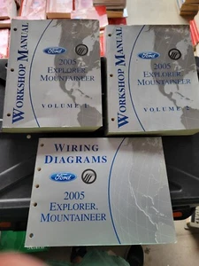 Ford Explorer 2005 3 piezas taller de montañismo 1,2 y cableado manuales de fábrica - Imagen 1 de 1