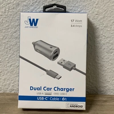 📀 Cargador de Coche Doble Inalámbrico Solo USB-A y USB-C (6 PIES) Foto 1 de 3