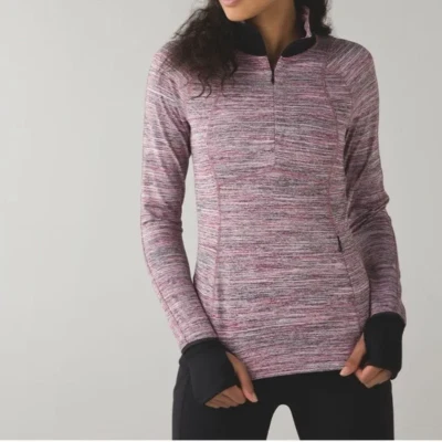 Pullover Lululemon Runderful 1/2 Cremallera Talla 6 Tinte Espacial Camuflaje Berry Rumble Foto 1 de 4