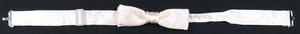 NWOT Satin Boys Fancy Formal Tuxedo Wedding Party Plain White Adjustable Bow Tie - Picture 1 of 2