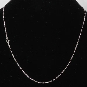 CN212 20" Figaro 1.6mm .925 Sterling Silver Chain Necklace w Spring Ring Clasp - Picture 1 of 4