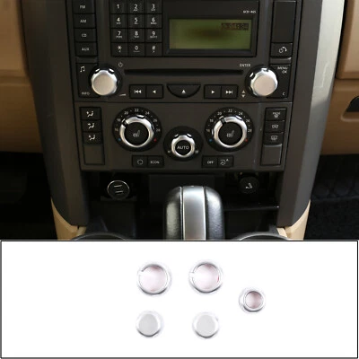 Cubierta de perilla de interruptor de volumen de aire acondicionado ABS cromada para Land Rover Discovery 04-09 Foto 1 de 4