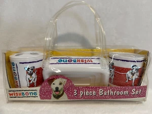 Vintage 1996s Wishbone Dog Cartoon TV Show 3 Piece Bathroom Set Jay Franco - Picture 1 of 7